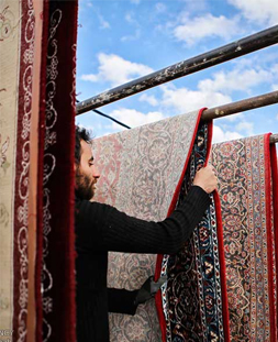 خشک کردن قالی در قالیشویی آپادانا